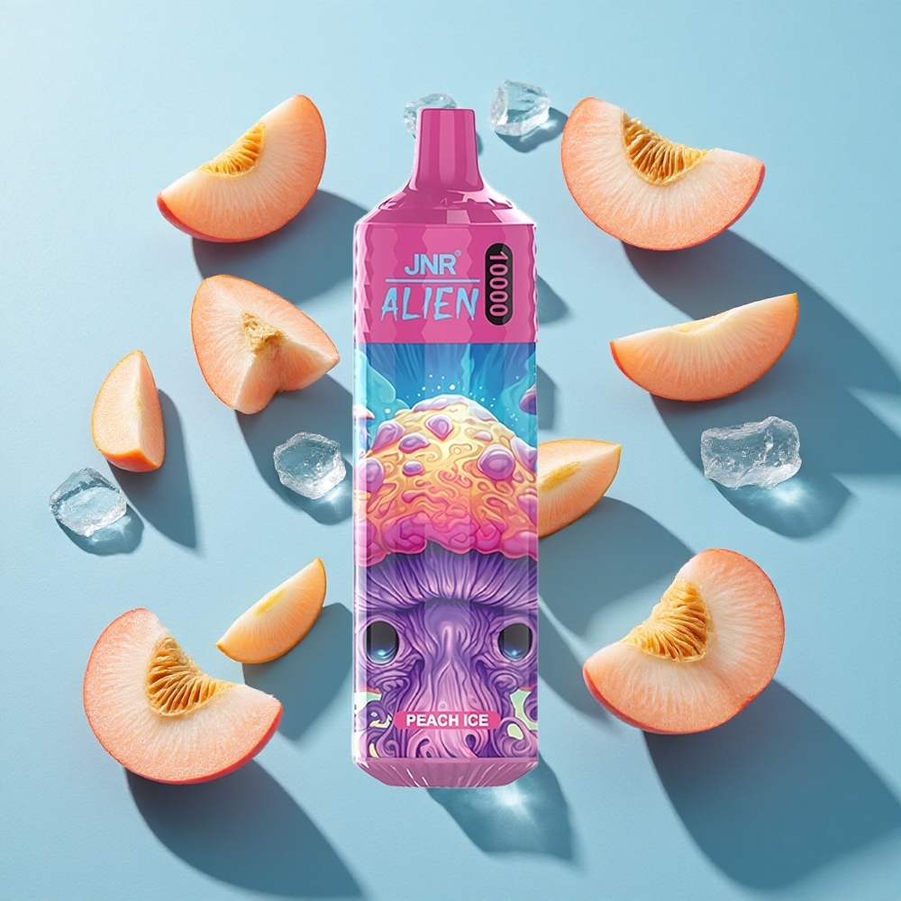 JNR Alien 10000 Puffs 850mAh Batteriekapazität Pfirsich Eis