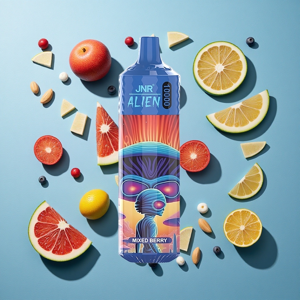 JNR Alien 10000 Puffs 850mAh RGB LED Mischbeere