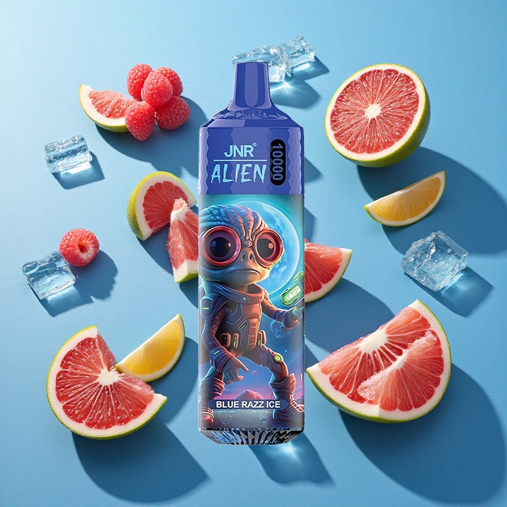 JNR Alien 10000 Puffs 850mAh Typ-C Blauer Himbeer-Eis