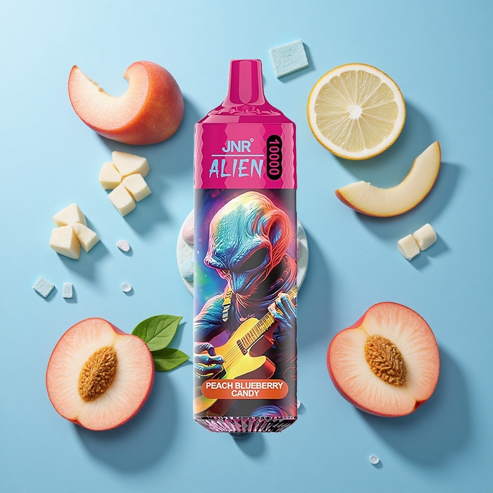 JNR Alien 10000 Puffs 850mAh Typ-C Schnellladung Pfirsich Blaubeere Bonbon