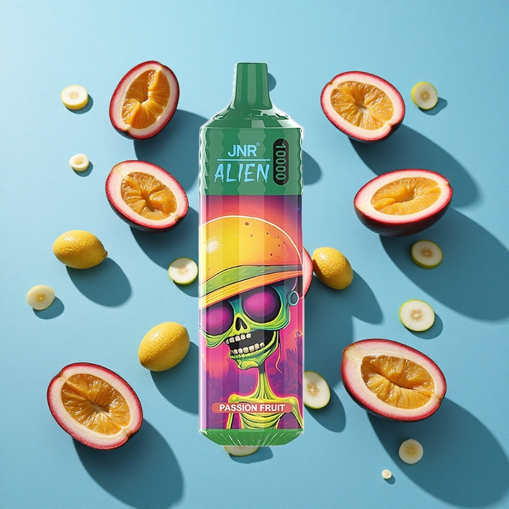 JNR Alien 10000 Puffs Einweg-Vape Maracuja mit 850mAh Akku und RGB-LED