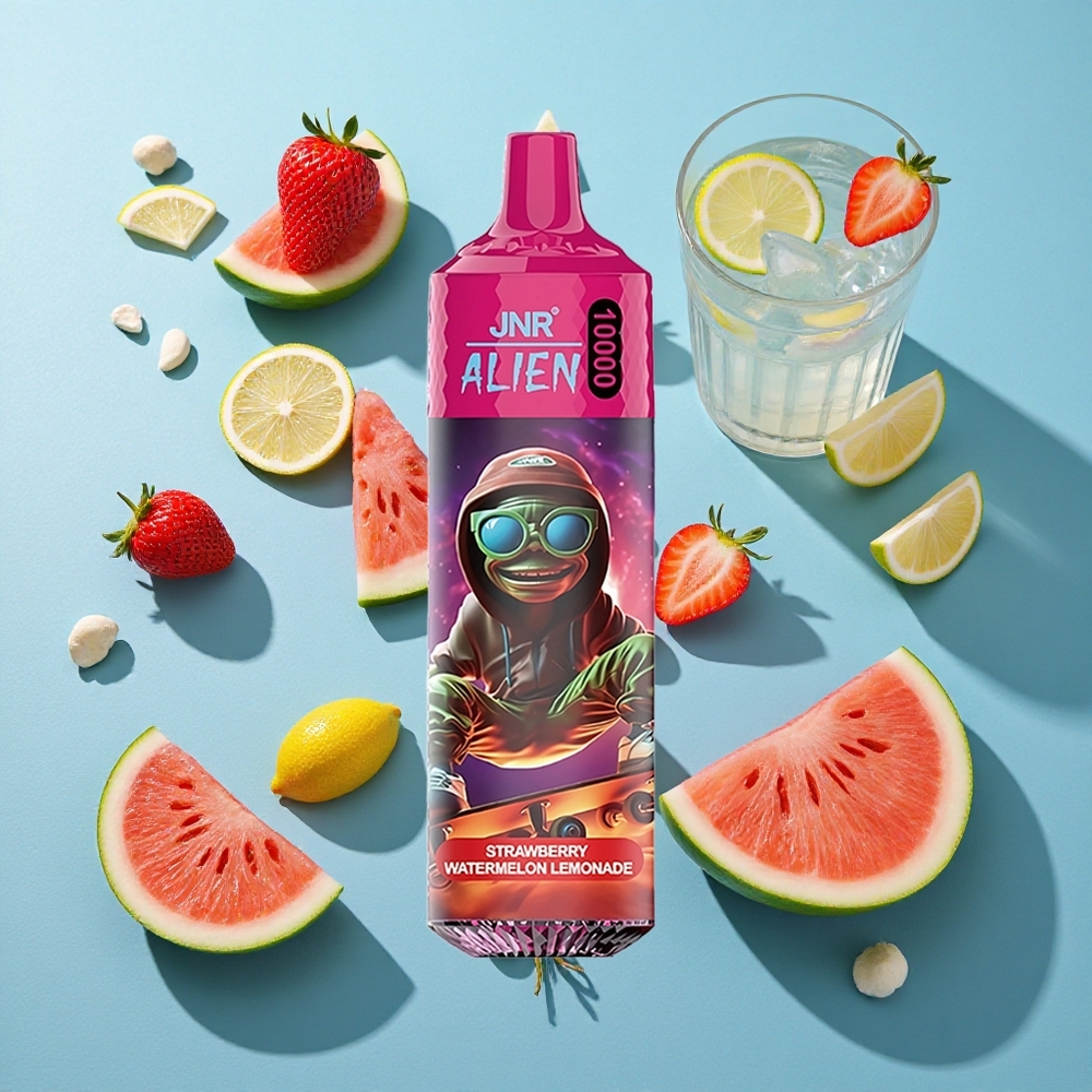 JNR Alien 10000 Puffs Erdbeer-Wassermelone-Limonade mit 850mAh und Typ-C-Schnellladung