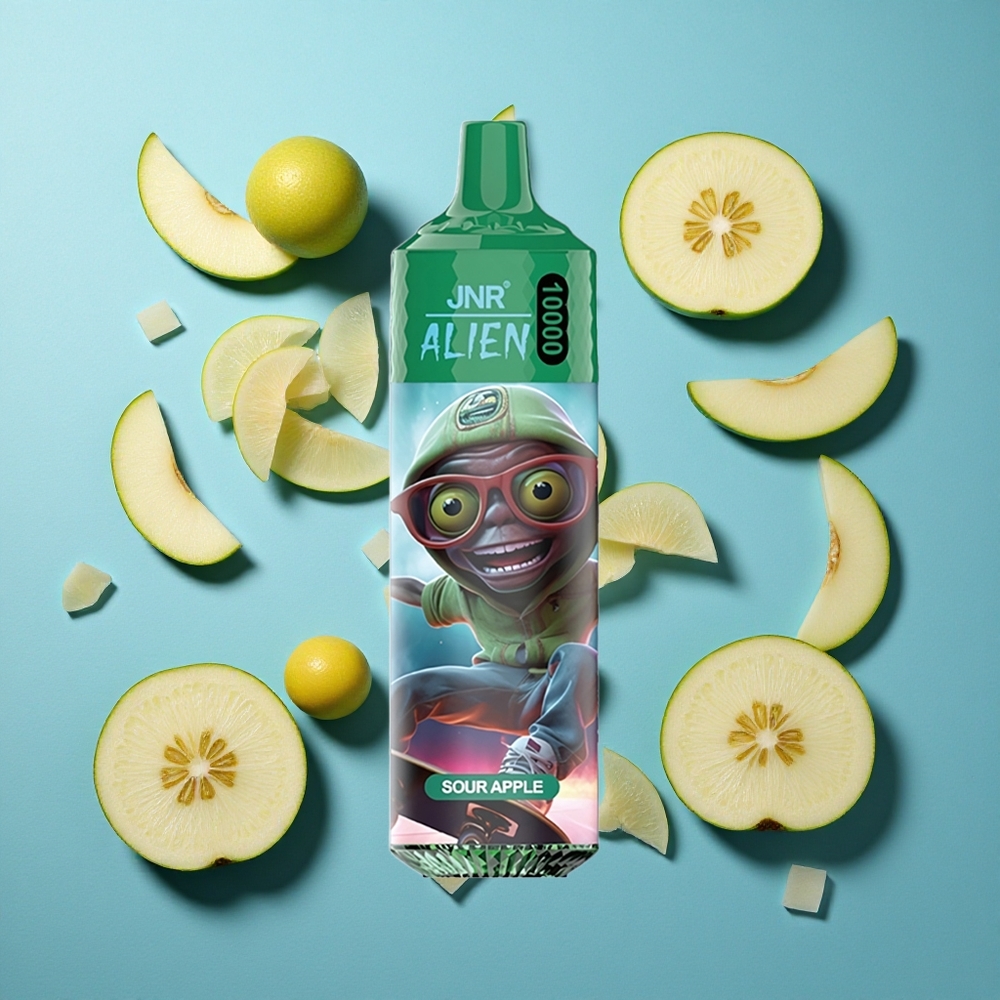 JNR Alien 10000 Puffs Sportliches Design Sauerapfel