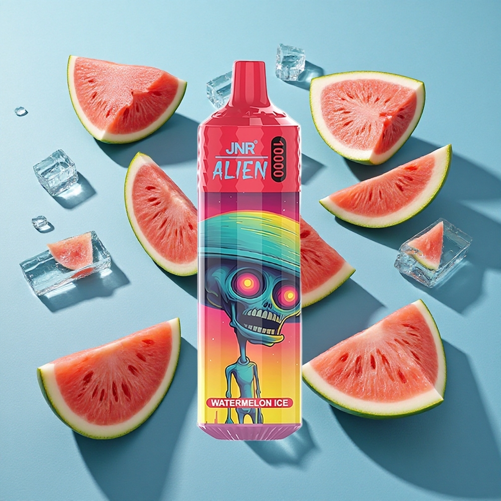 JNR Alien 10000 Puffs Wassermelone-Eis Typ-C Schnellladung & RGB-LED
