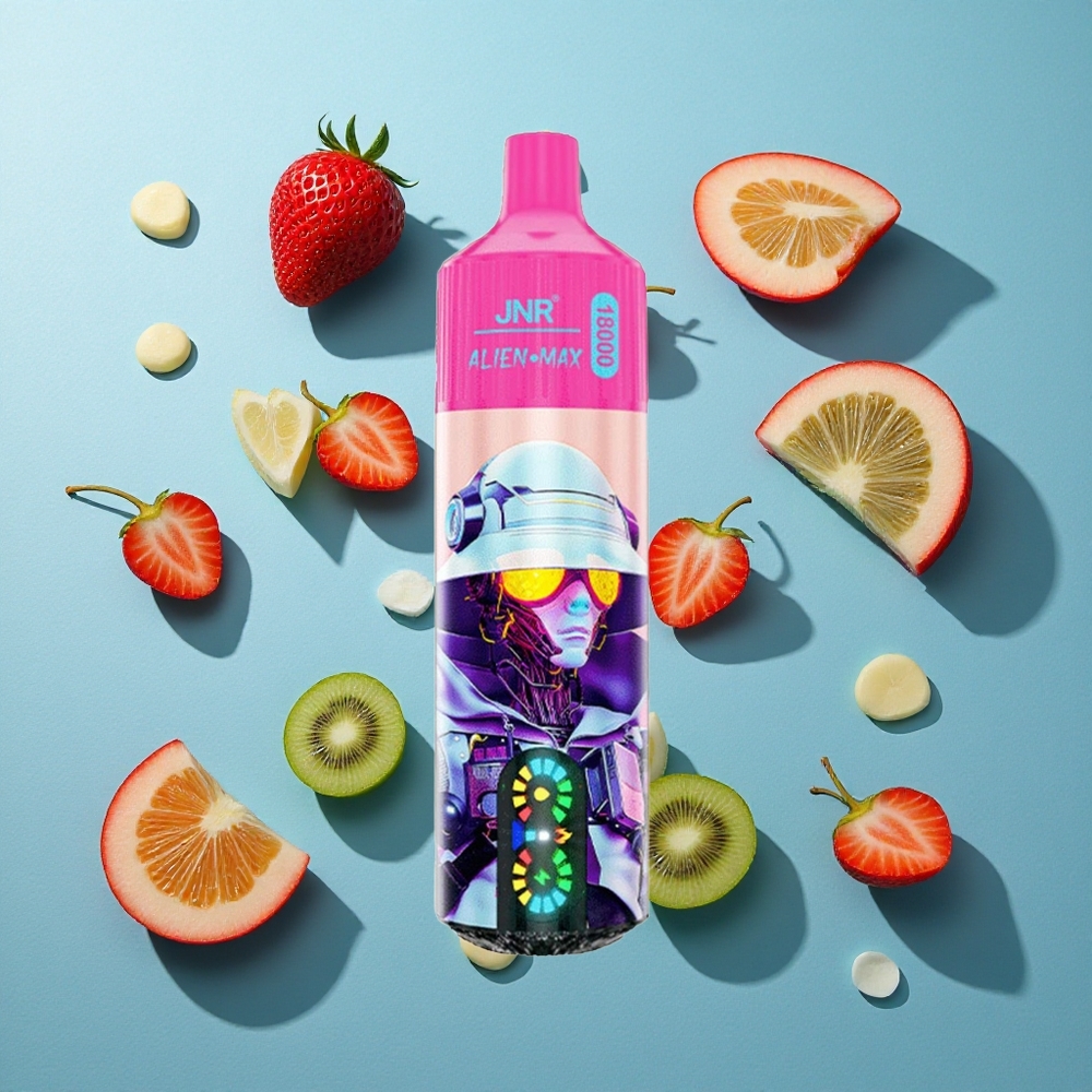 JNR Alien Max 18000 Puffs Doppel-Mesh & Typ-C Schnellladung Erdbeer-Kiwi