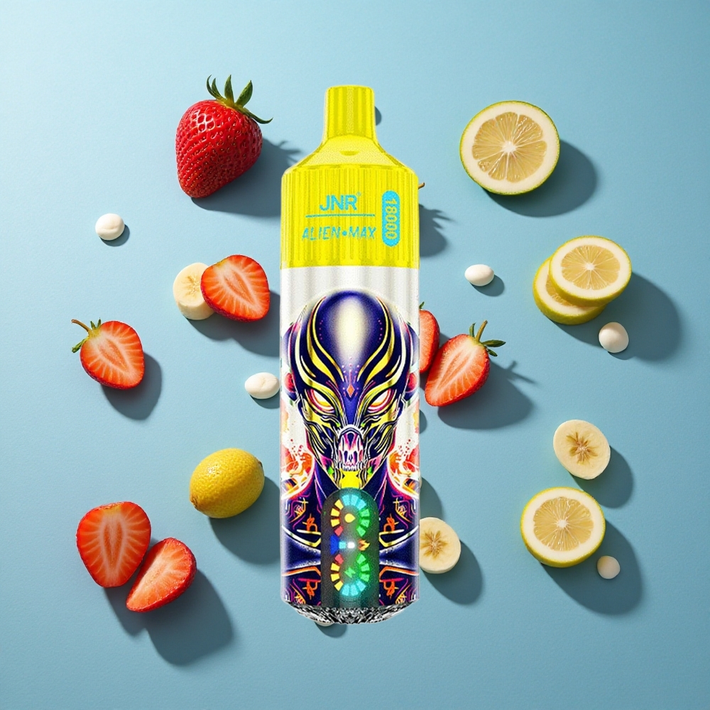 JNR Alien Max 18000 Puffs Dual Mesh Coil Erdbeere Banane
