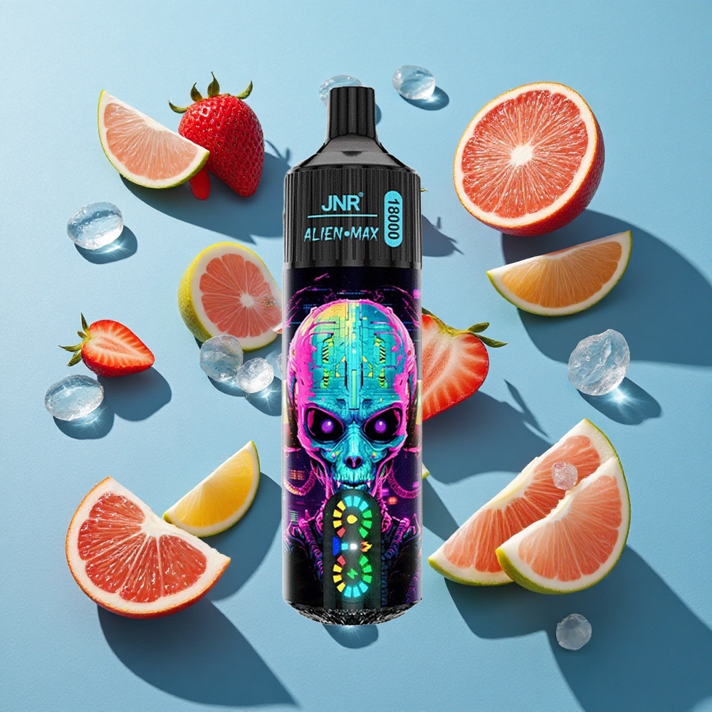 JNR Alien Max 18000 Puffs Dual Mesh & Dual Core Hubba Bubba Erdbeere