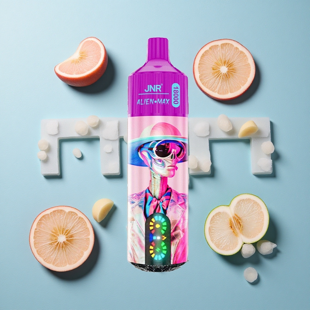 JNR Alien Max 18000 Puffs Dual Mesh Weißer Pfirsich Himbeere