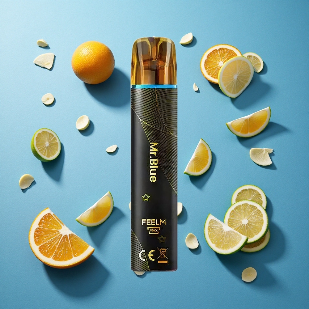 JNR Black&Golden 600+200 Puffs Einweg-Vape Herr Blau mit 800 Puffs und 2ml E-Liquid-Kapazität