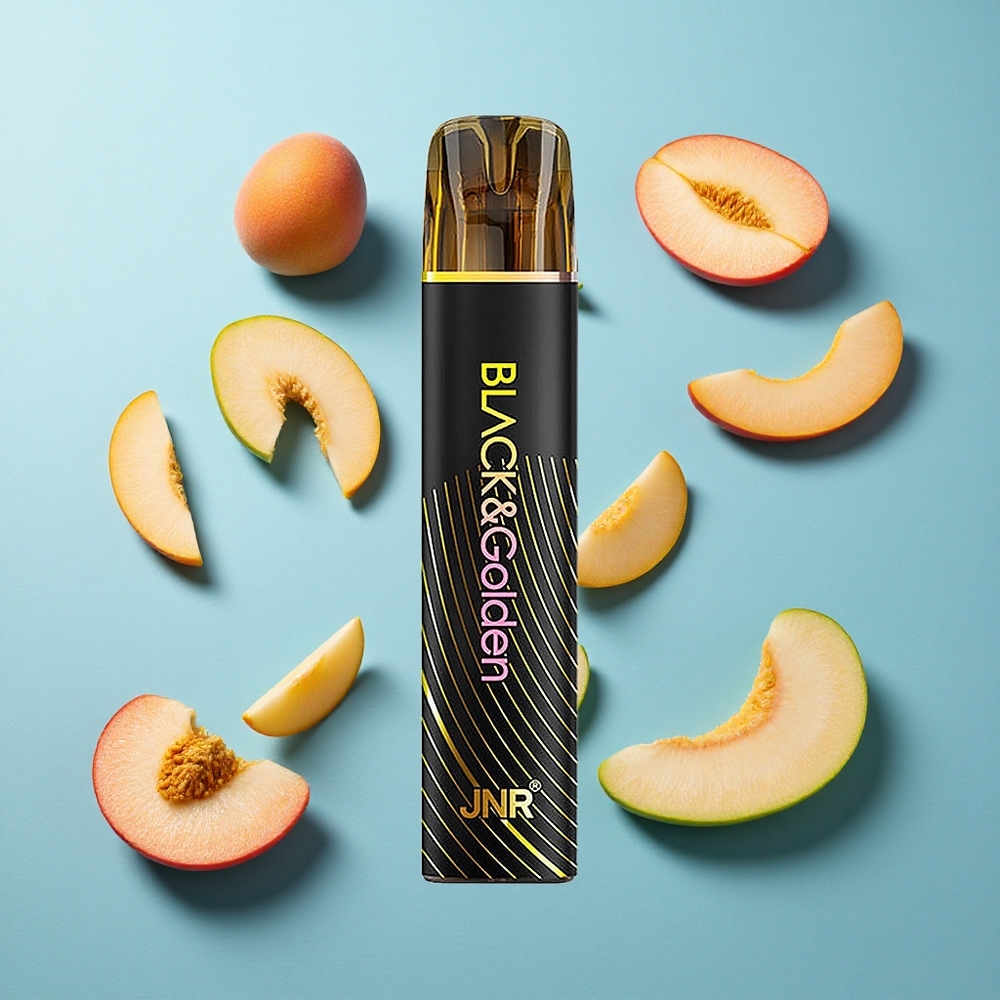 JNR Black&Golden 600+200 Puffs Einweg-Vape Pfirsich-Mango 800 Puffs 550mAh