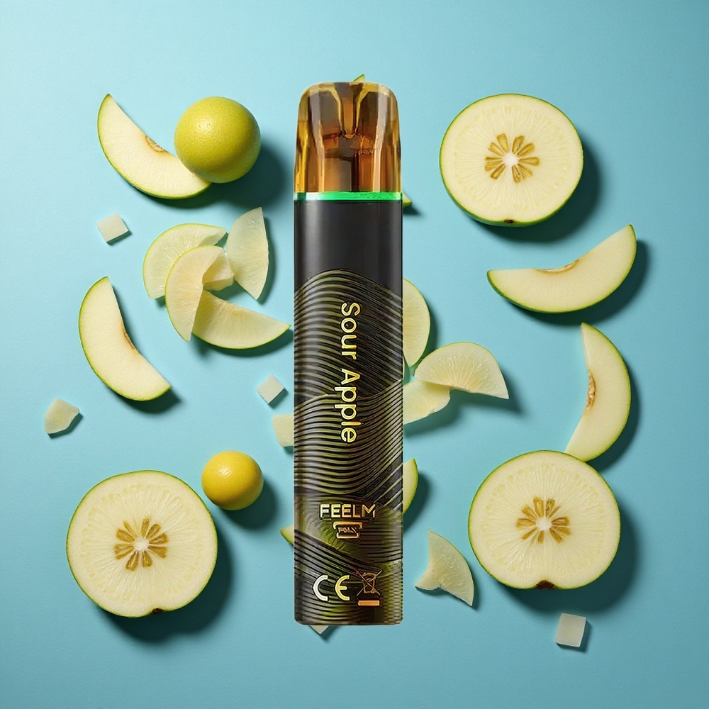 JNR Black&Golden 600+200 Puffs Einweg-Vape Saurer Apfel