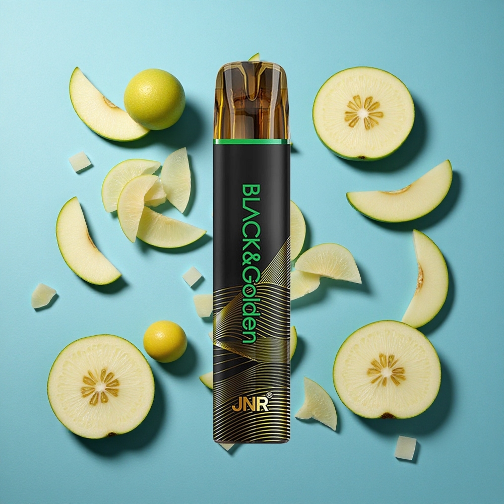 JNR Black&Golden 600+200 Puffs Einweg-Vape Saurer Apfel