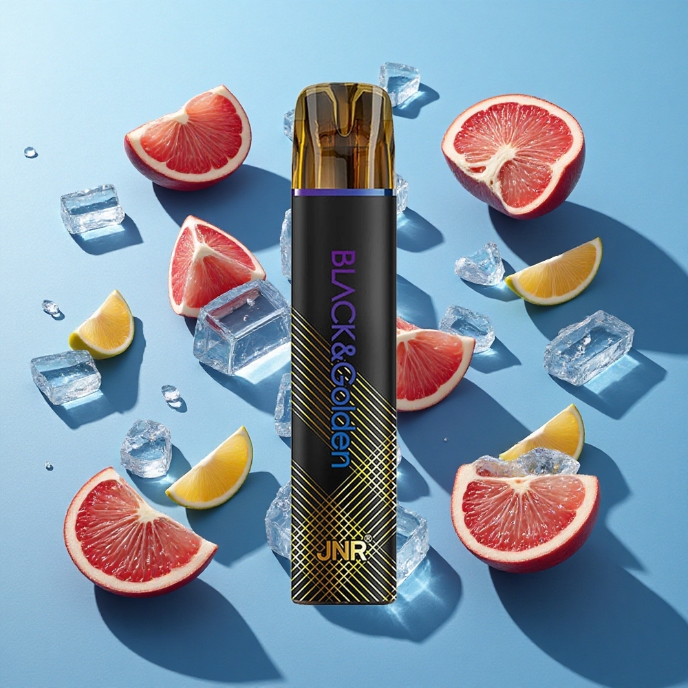 JNR Black&Golden 600+200 Puffs Einweg-Vape Traube Eis