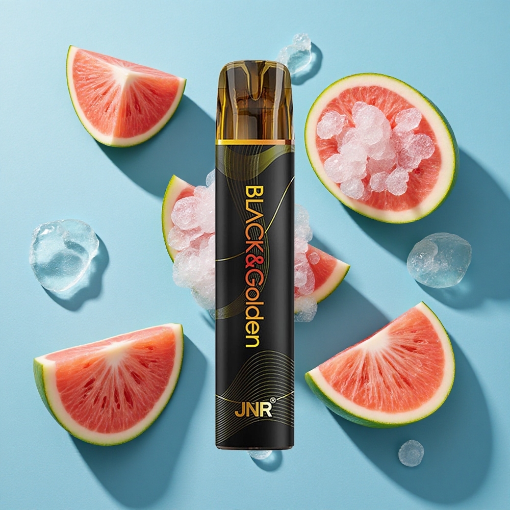 JNR Black&Golden 600+200 Puffs Einweg-Vape Wassermelone Kaugummi
