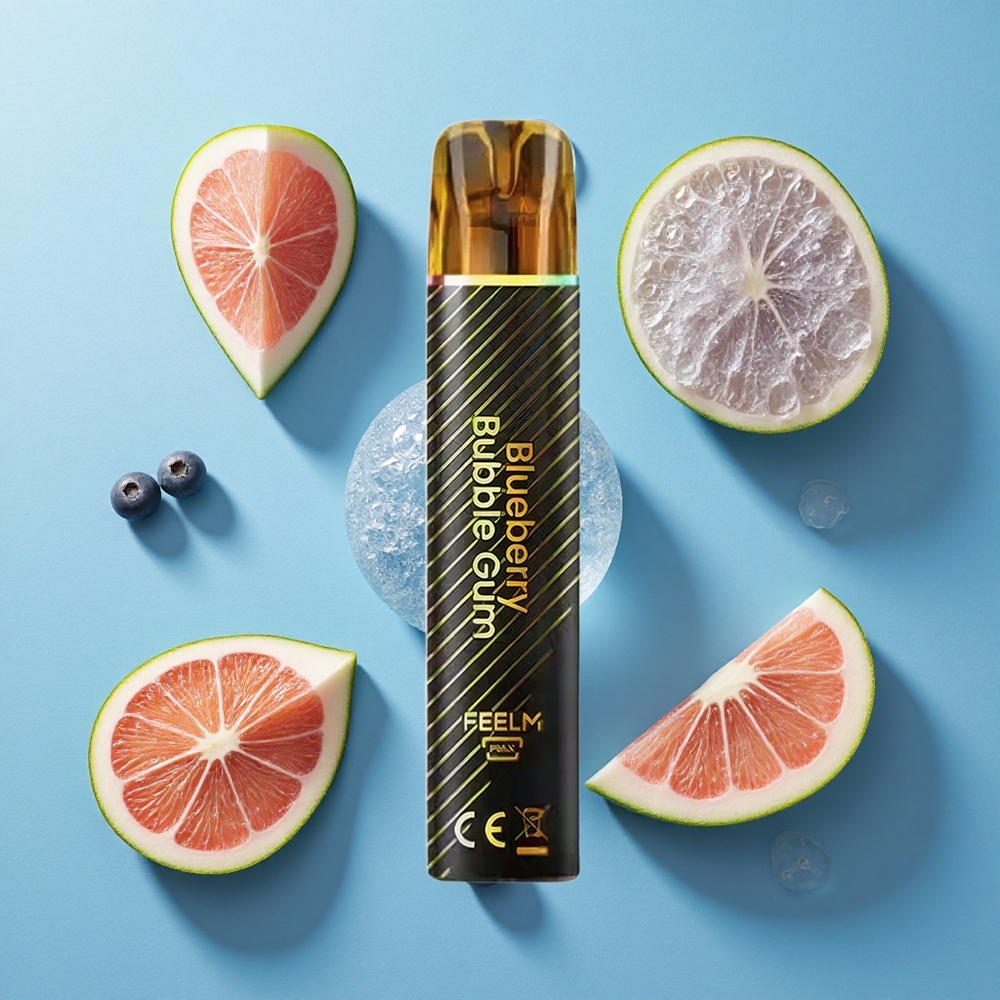 JNR Black&Golden 600+200 Puffs Wegwerf-Vape Blaubeere Bubble Gum mit 800 Puffs und 550mAh Akku