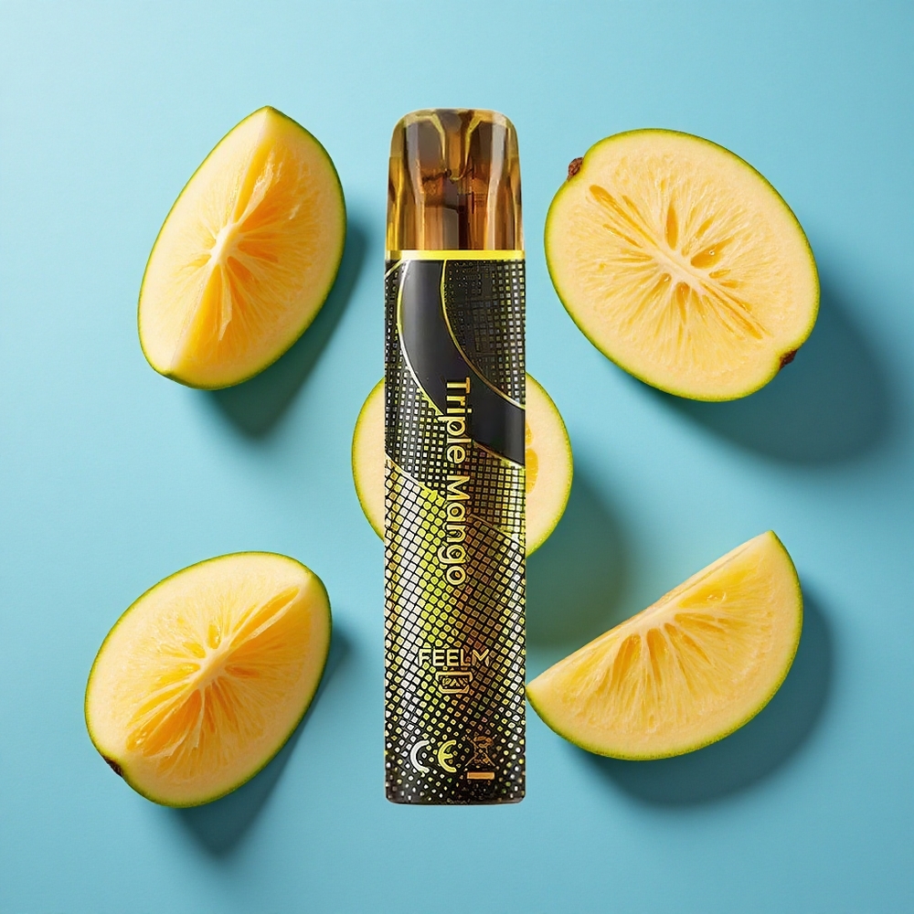 JNR Black&Golden 600+200 Puffs Wegwerf-Vape Dreifach Mango mit 800 Puffs und 550mAh Akku