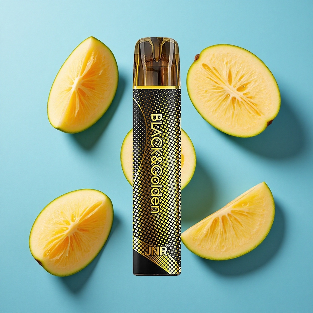JNR Black&Golden 600+200 Puffs Wegwerf-Vape Dreifach Mango mit 800 Puffs und 550mAh Akku