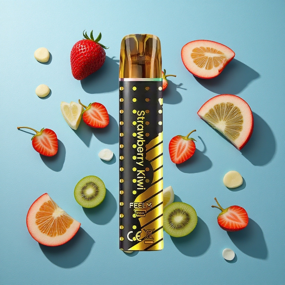 JNR Black&Golden 600+200 Puffs Wegwerf-Vape Erdbeere Kiwi mit 800 Puffs und 2ml E-Liquid