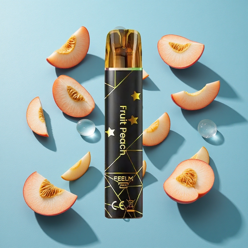 JNR Black&Golden 600+200 Puffs Wegwerf-Vape Frucht Pfirsich mit 800 Puffs und 550mAh Akku