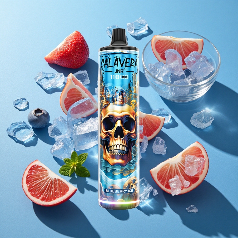 JNR Calavera 11000 Puffs Einweg-Vape Blaubeere-Eis mit 850 mAh Akku und 21ml E-Liquid