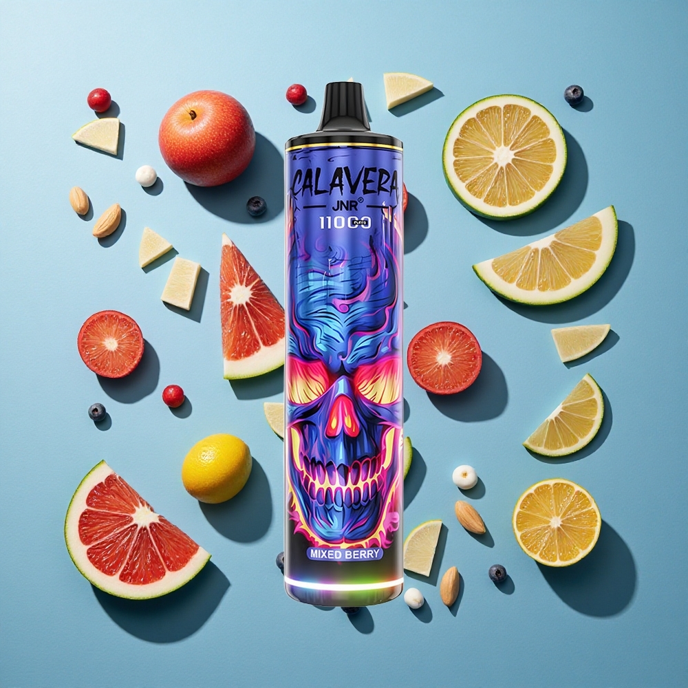 JNR Calavera 11000 Puffs Wegwerf-Vape Mischbeere mit Typ-C-Ladeanschluss und 850 mAh Akku