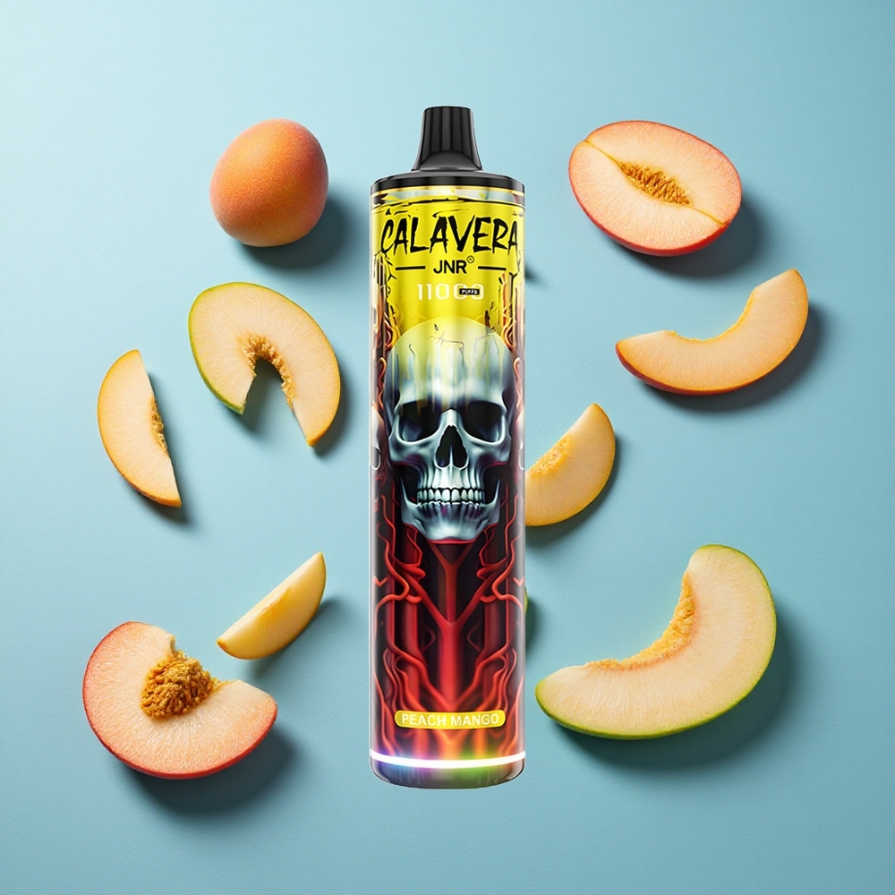 JNR Calavera 11000 Puffs Wegwerf-Vape Pfirsich-Mango mit 850 mAh Akku und 21ml E-Liquid