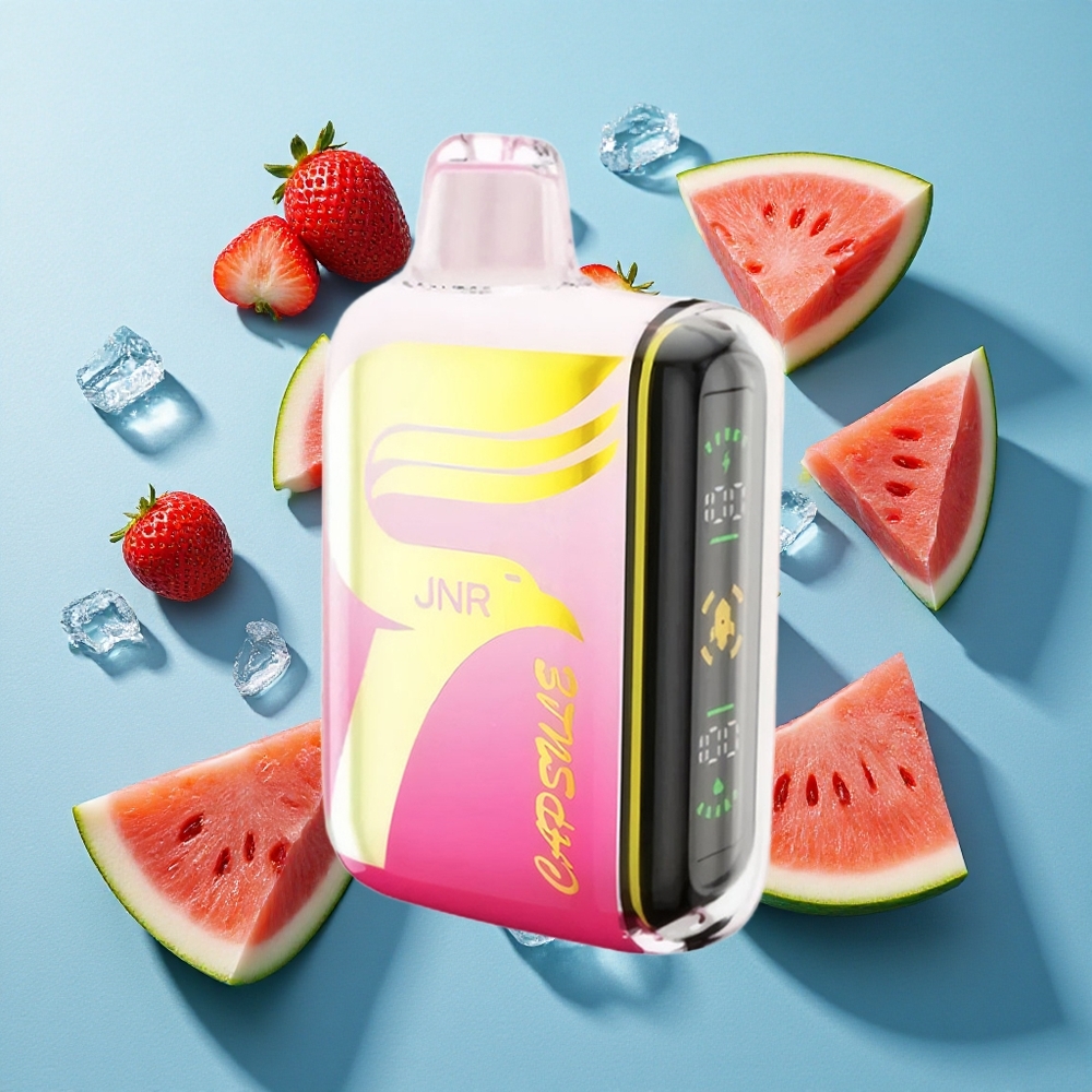 JNR Capsule 15000 Puffs Erdbeer-Wassermelone-Eis Dual Mesh Coil Smart LED Display
