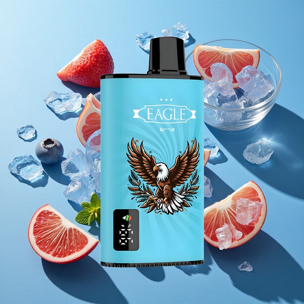 JNR EAGLE Smart 23000 Puffs Digitales Display & 1.0ohm Mesh Coil Wegwerf-Vape Heidelbeer-Eis