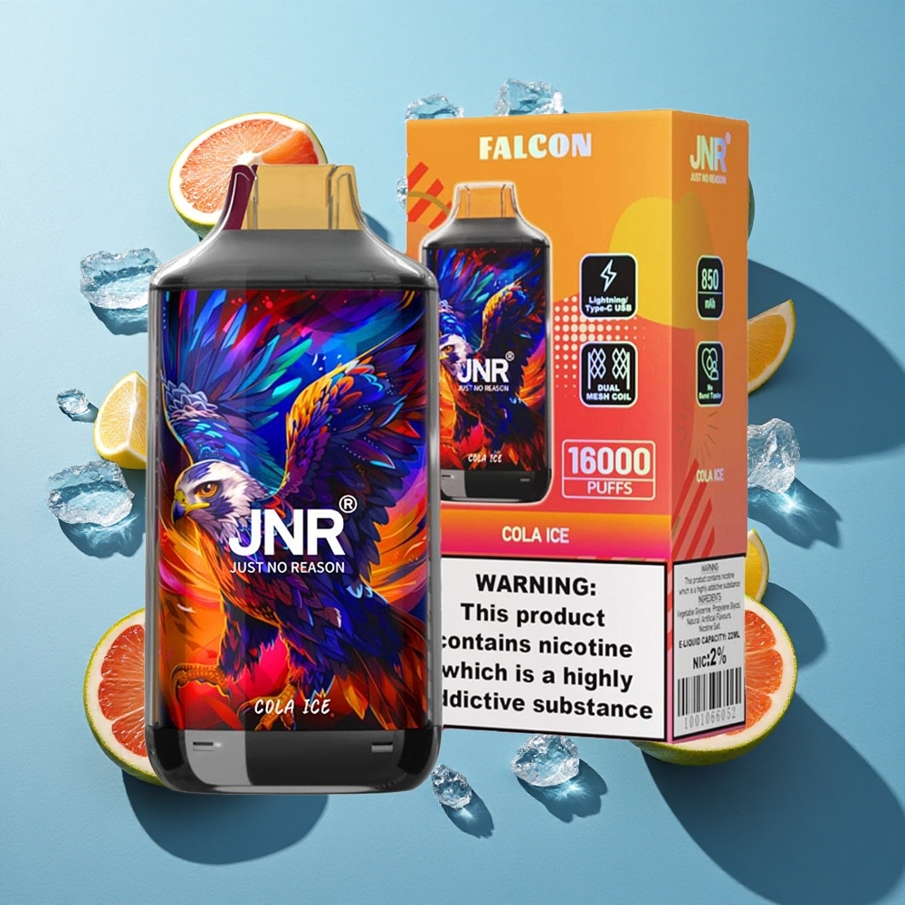 JNR Falcon 16000 Puffs 22ml Eiskalte Cola Dual Mesh Coil
