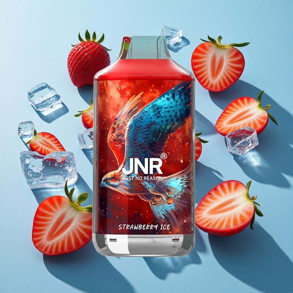 JNR Falcon 16000 Puffs Erdbeer-Eis mit Dual Mesh Coil und 22ml E-Liquid