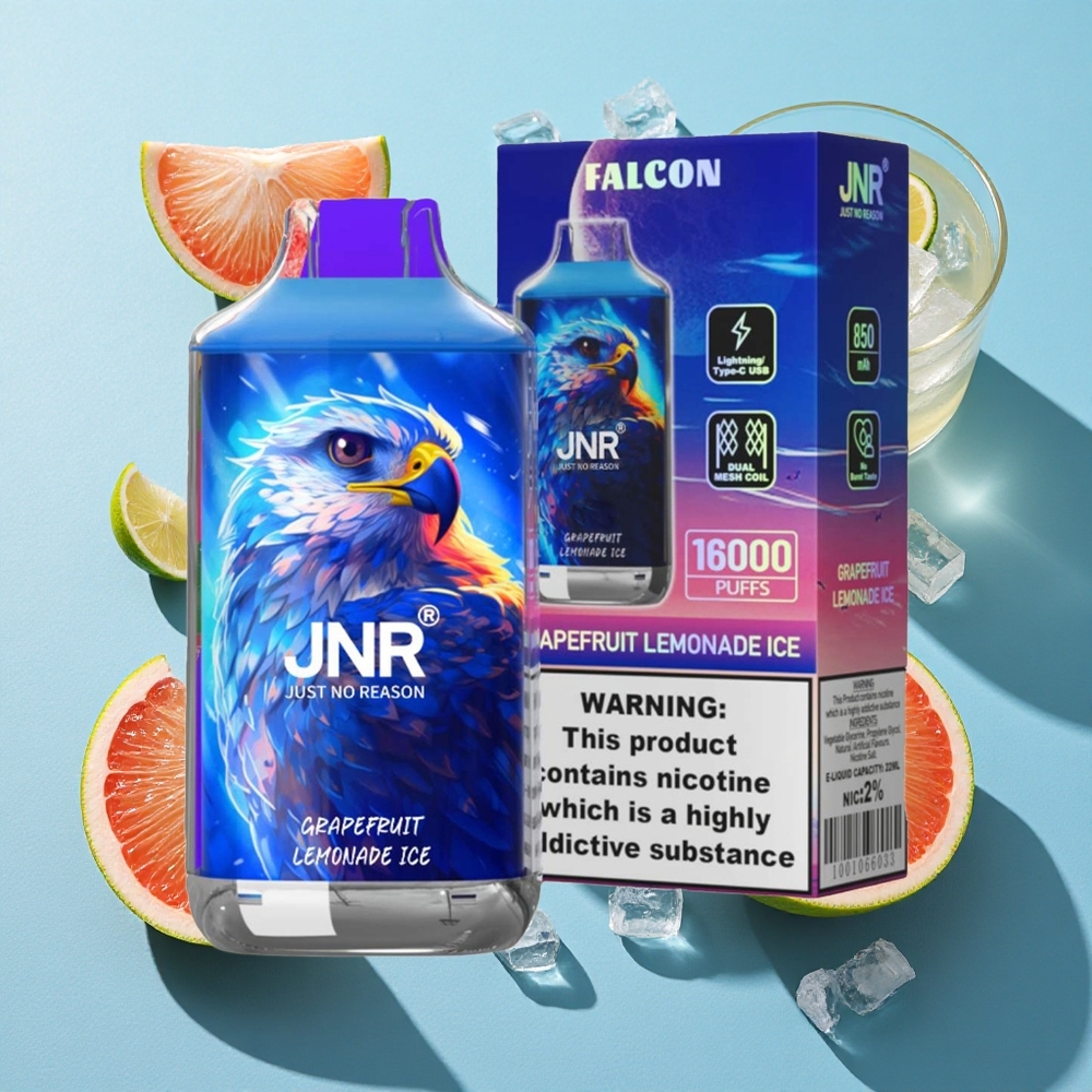 JNR Falcon 16000 Puffs Grapefruit-Zitronenlimonade-Eis 22ml Dual-Mesh-Coil