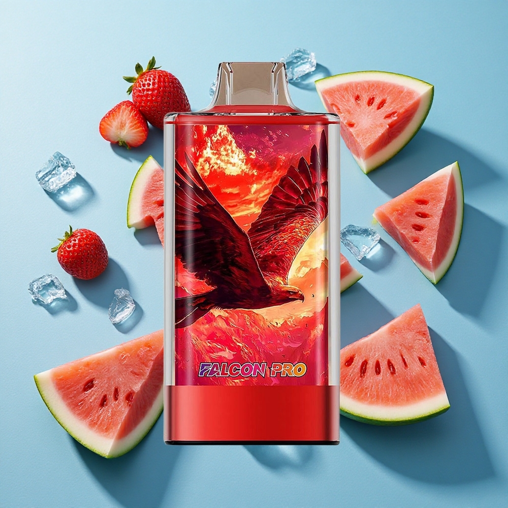 JNR Falcon Pro 28000 Wegwerf-Vape Erdbeer-Wassermelone-Eis mit Smart Display und Dual Mesh Coil