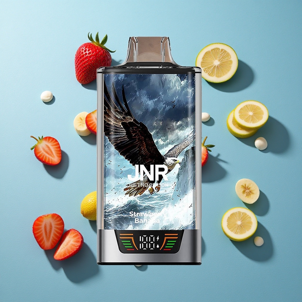 JNR Falcon Pro 28000 Wegwerf-Vape Erdbeere Banane mit 30ml Füllmenge und 950mAh Akku