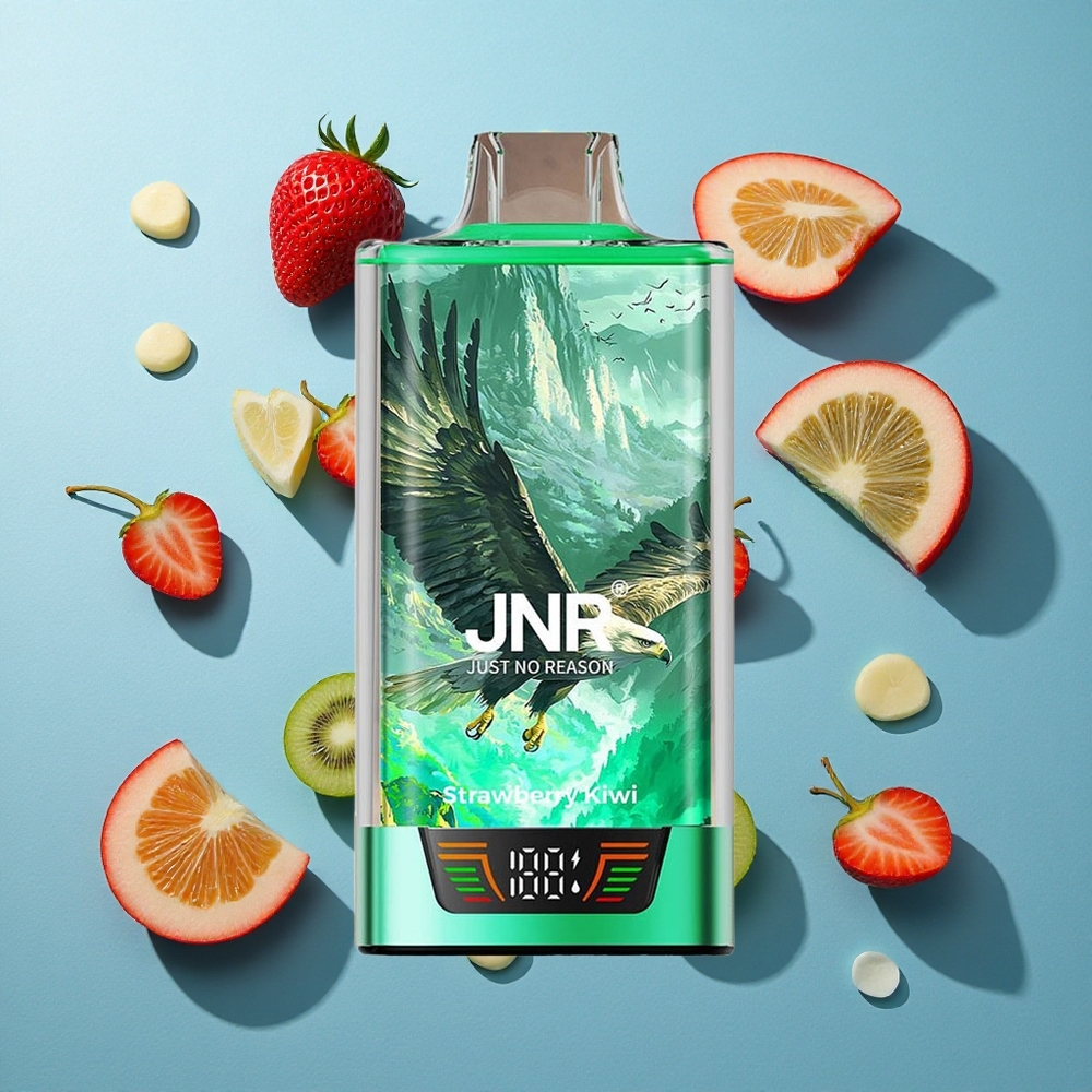 JNR Falcon Pro 28000 Wegwerf-Vape Erdbeere-Kiwi mit 30ml Füllmenge und Dual-Mesh-Coil