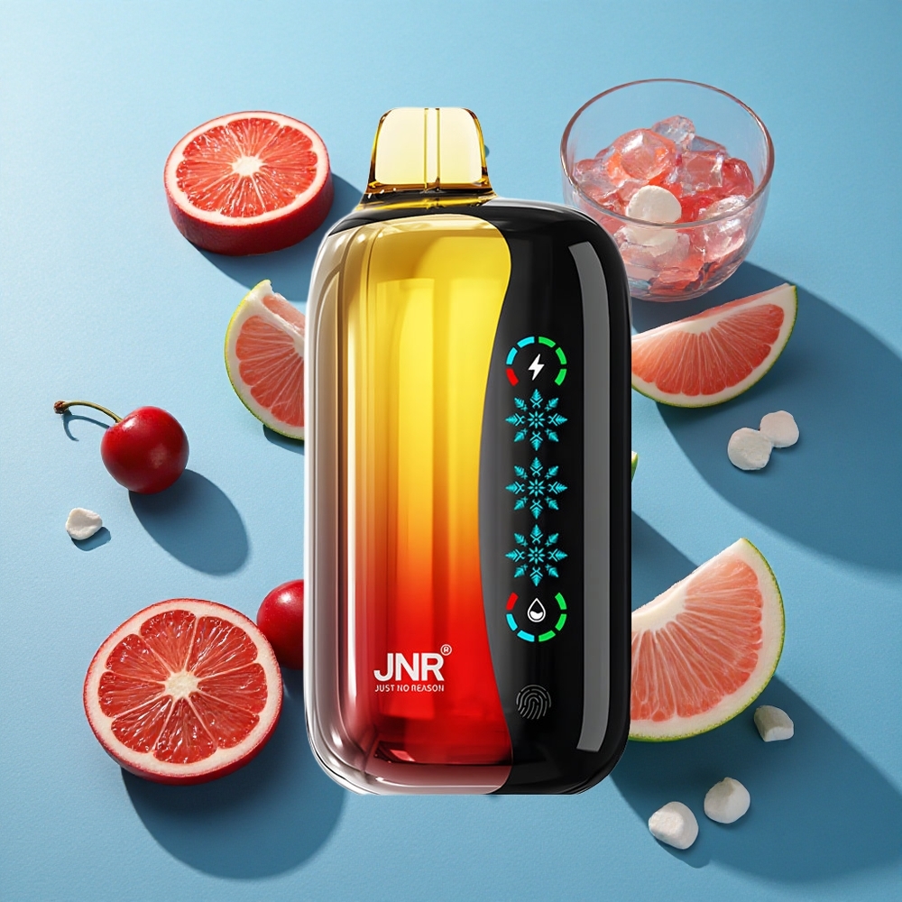 JNR Flex Ice 21000 Puffs Einweg-Vape Kirsch-Cola mit anpassbarer Eisstufe und Typ-C-Ladeanschluss