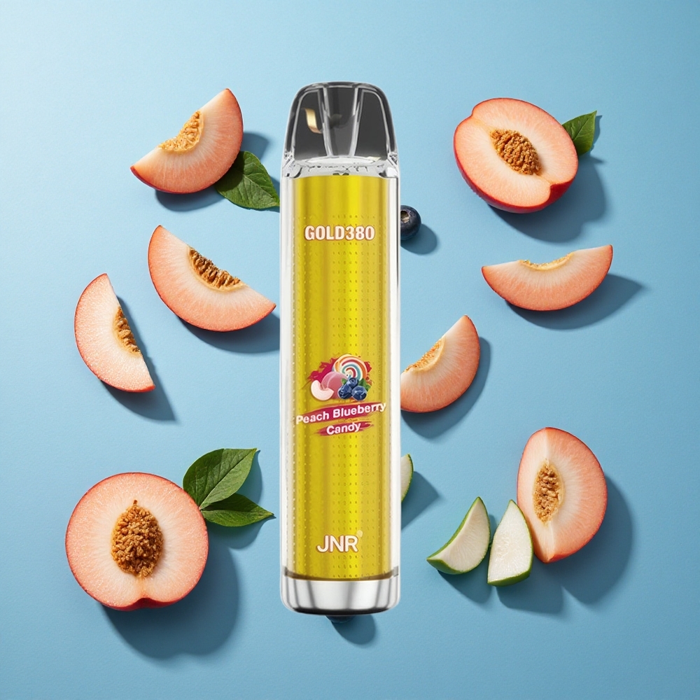 JNR Gold380 6000 Puffs Einweg-Vape Pfirsich Heidelbeere 1500mAh 13ml