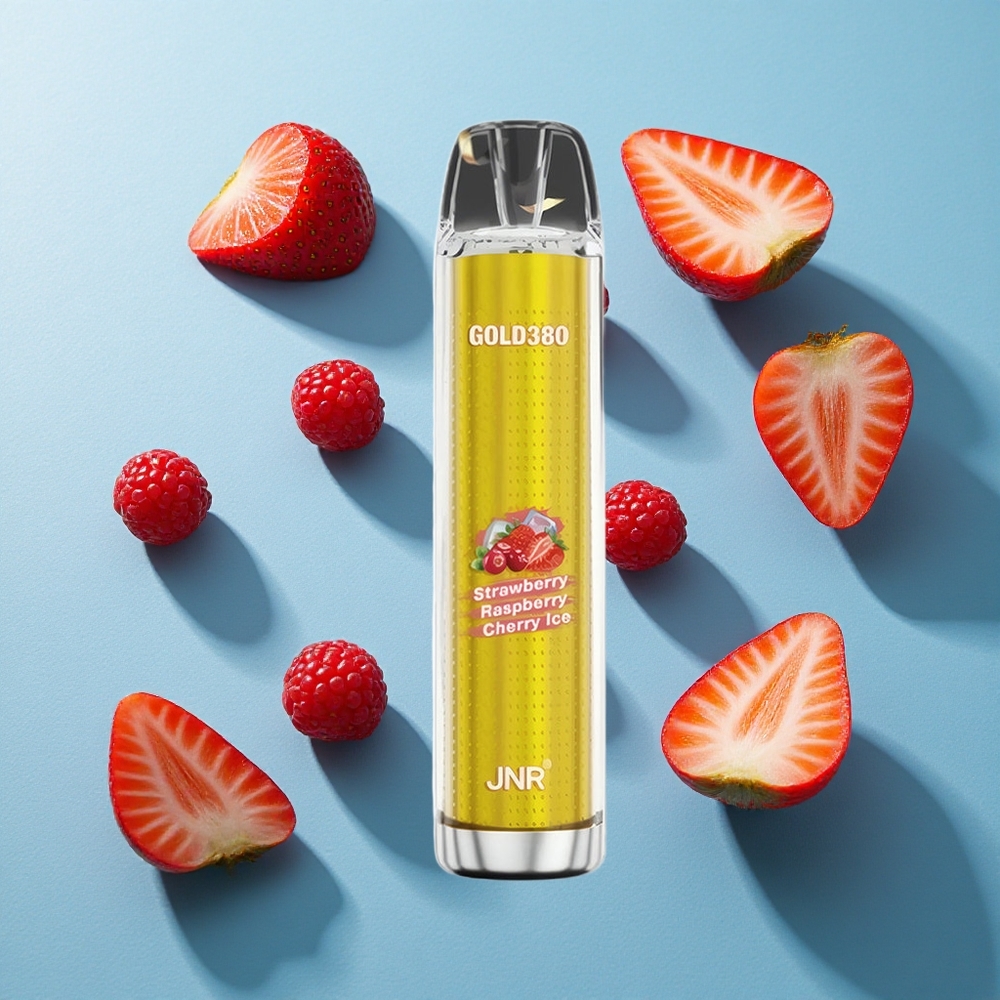 JNR Gold380 6000 Puffs Wegwerf-Vape Erdbeere Himbeere 1500mAh 13ml