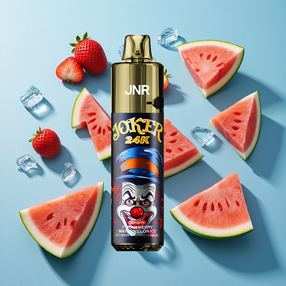 JNR Joker 24K Puffs Einweg-Vape Erdbeer Wassermelone Eis mit 800mAh Akku und Typ-C-Ladung