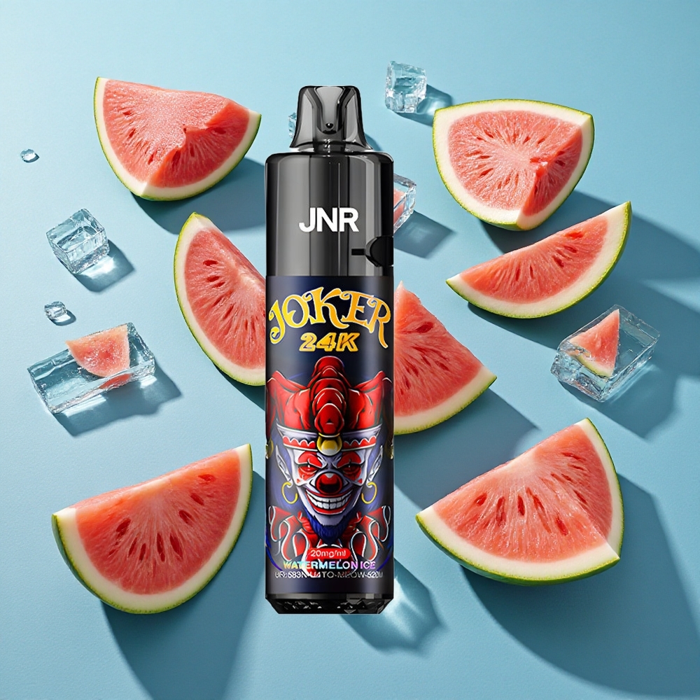 JNR Joker 24K Puffs Einweg-Vape Wassermelone-Eis mit 800mAh Akku und Typ-C-Ladung