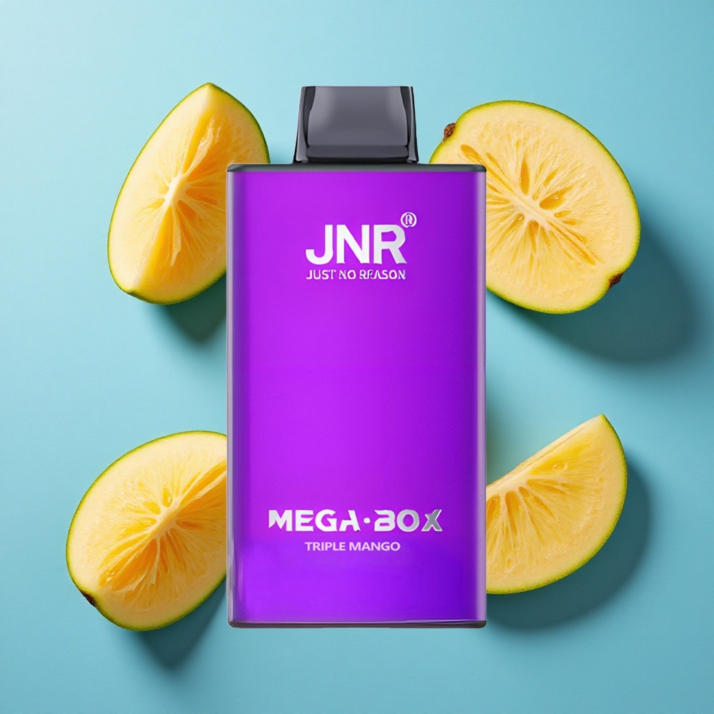 JNR Mega Box 25000 Puffs Dreifach Mango mit 30ml E-Liquid und Dual-Mesh-Coil