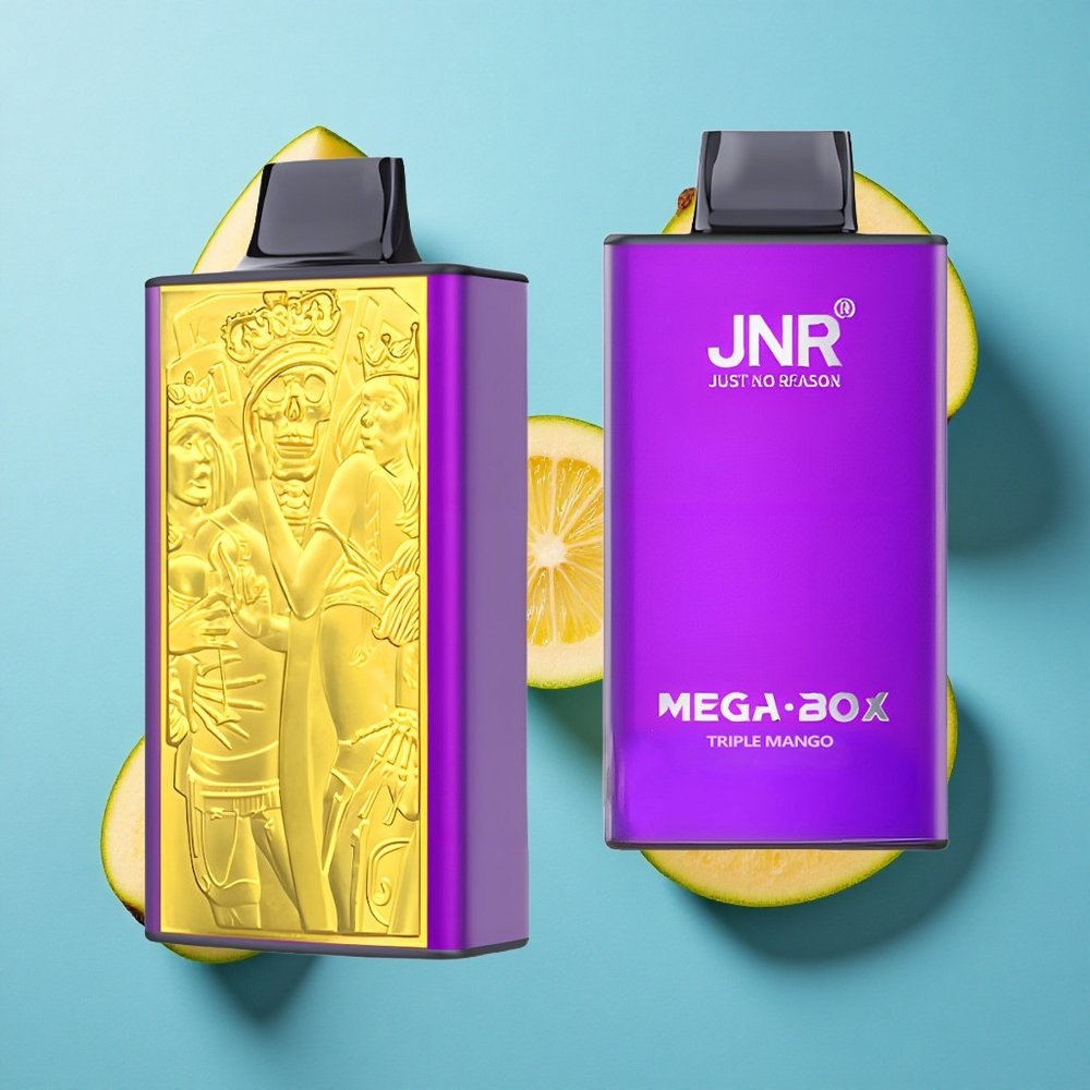 JNR Mega Box 25000 Puffs Dreifach Mango mit 30ml E-Liquid und Dual-Mesh-Coil