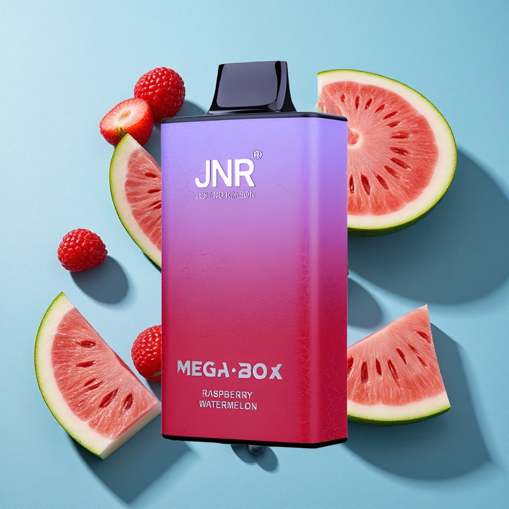 JNR Mega Box 25000 Puffs Wegwerf-Vape Himbeere Wassermelone 30ml E-Liquid