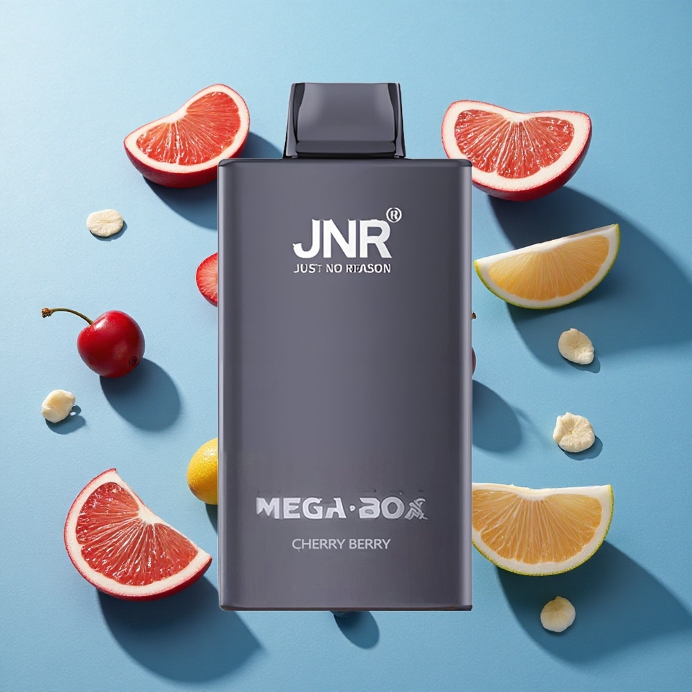 JNR Mega Box 25000 Puffs Wegwerf-Vape Kirsch-Beere mit 30ml E-Liquid und Typ-C Schnellladung