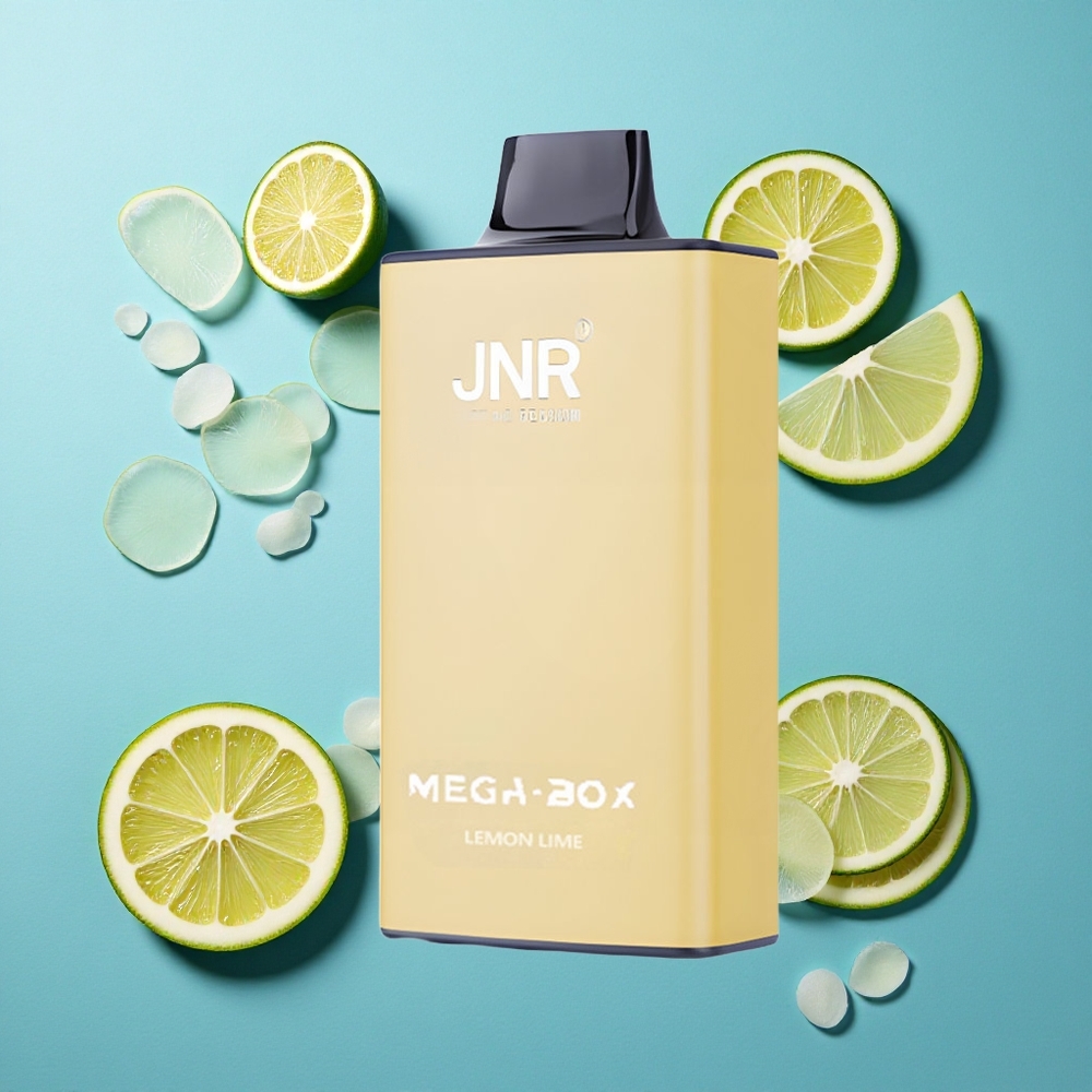 JNR Mega Box 25000 Puffs Zitrone & Limette mit Dual Mesh Coil und 850mAh Akku