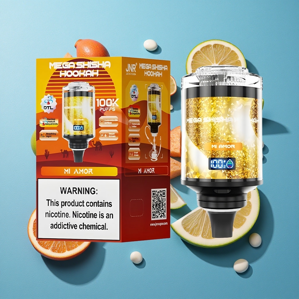 JNR Mega Shisha Hookah 100K Desktop Kompatibilität Mi Amor 2200mAh Typ-C Schnellladung