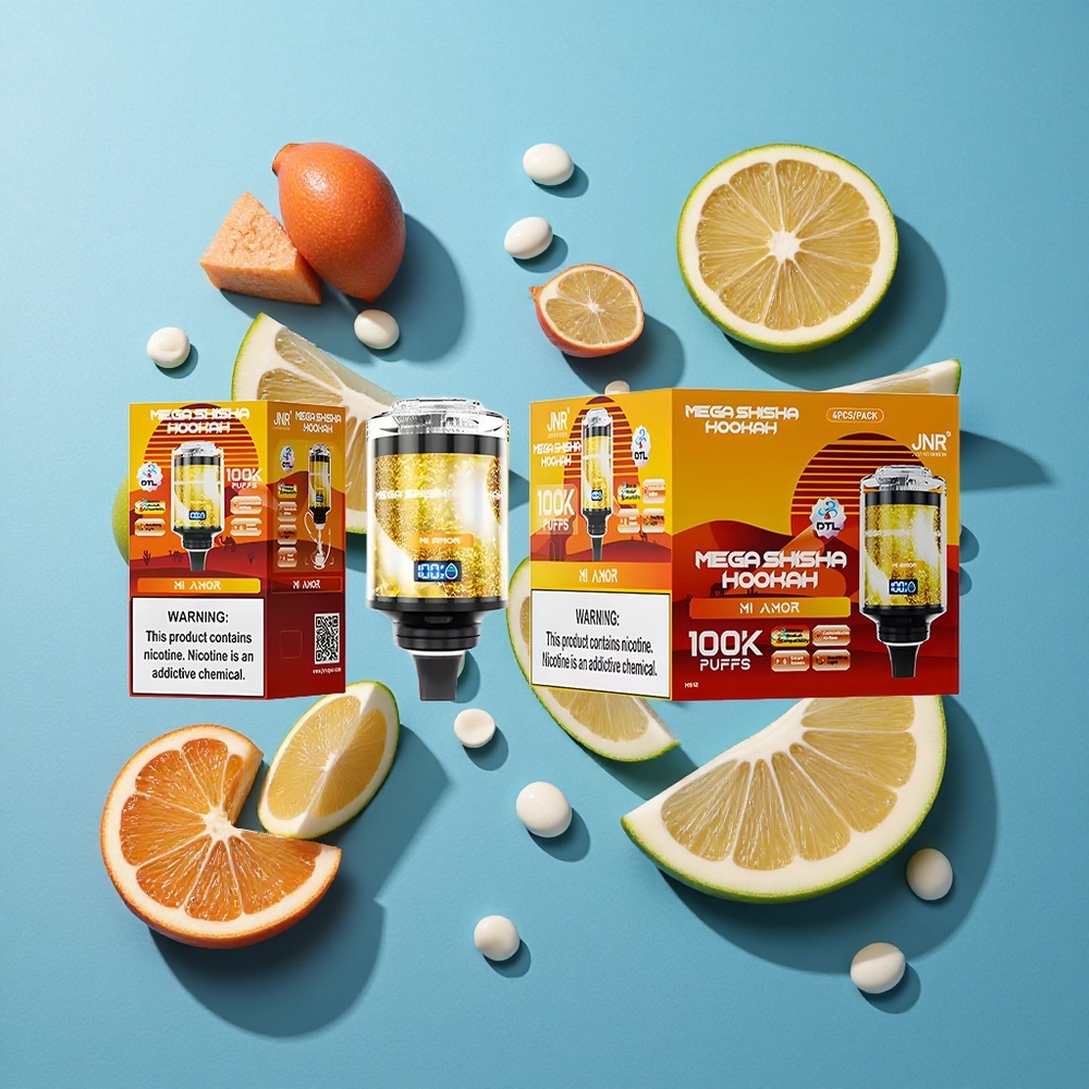 JNR Mega Shisha Hookah 100K Desktop Kompatibilität Mi Amor 2200mAh Typ-C Schnellladung