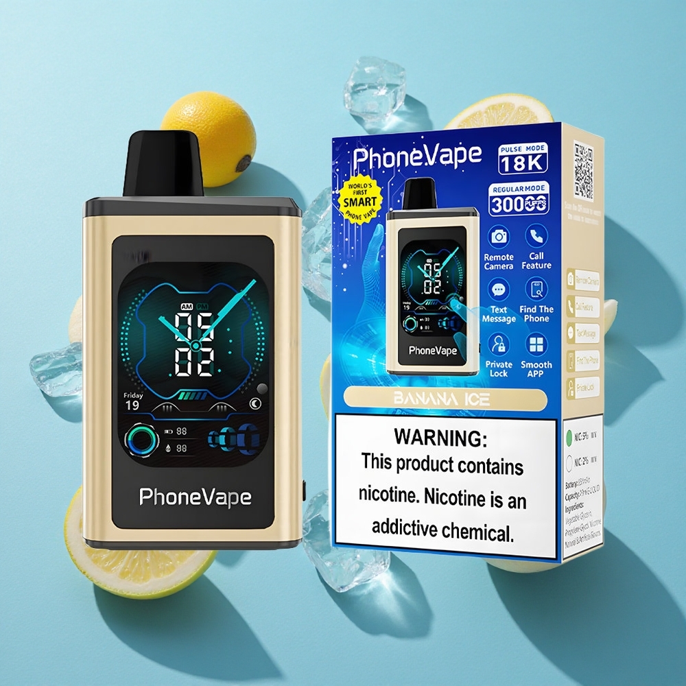 JNR PhoneVape 30000 Puffs Einweg-Vape Banane-Eis mit Turbo-Modus und App-Steuerung