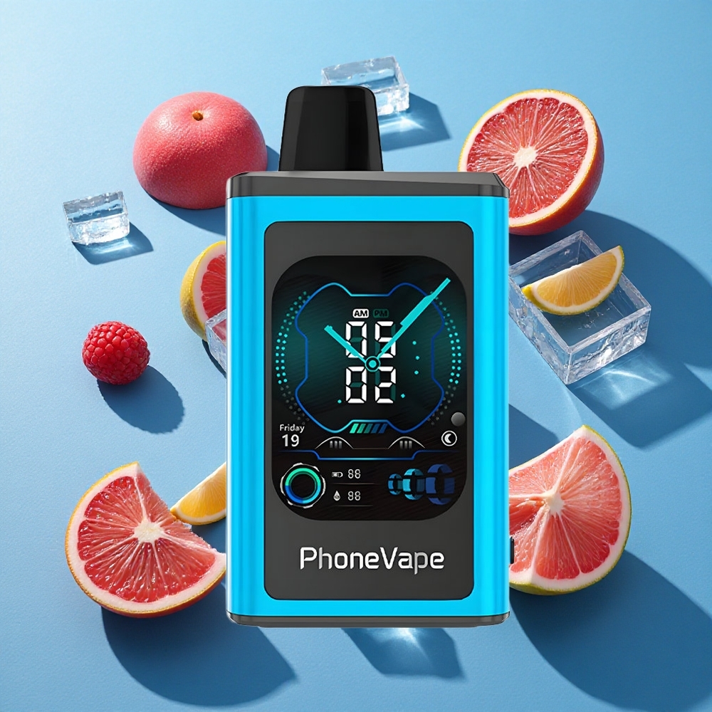 JNR PhoneVape 30000 Puffs Einweg-Vape Blaue Himbeere Eis mit Turbo Modus und Anpassbarem Luftstrom