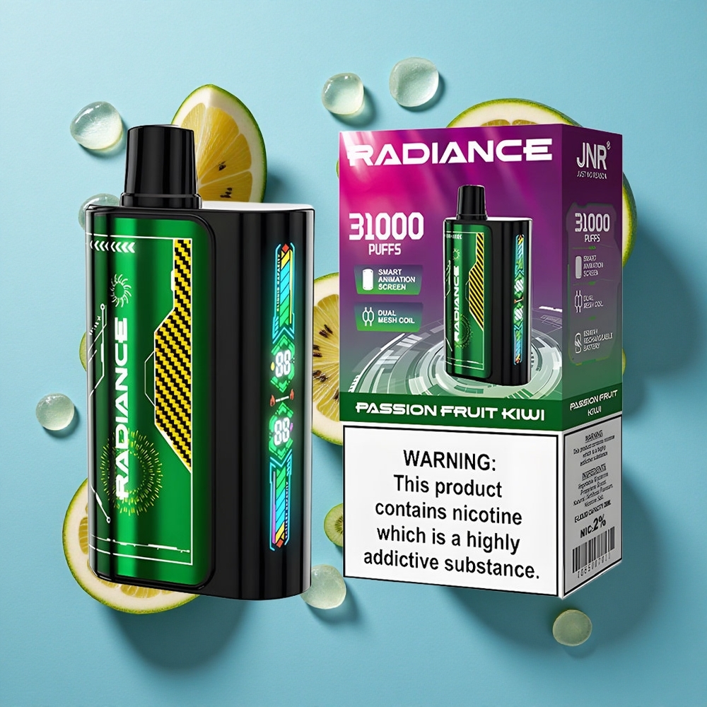 JNR Radiance 31000 Puffs Doppel-Mesh Coil Einweg-Vape Passionsfrucht Kiwi