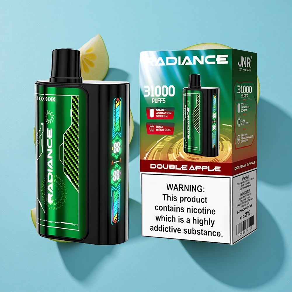 JNR Radiance 31000 Puffs Doppelapfel 28ml E-Liquid Dual Mesh Coil